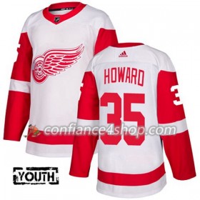 Adidas Maillot de Hockey Detroit Red Wings Jimmy Howard 35 2017-2018 Blanc Authentic - Enfant